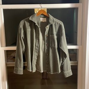 Aéropostale XS army green corduroy flannel